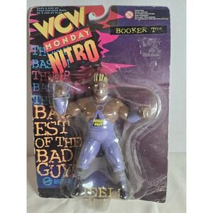 1997 WCW Monday Nitro Booker T Action Figure NRFB Limited Edition Harlem Heat E2
